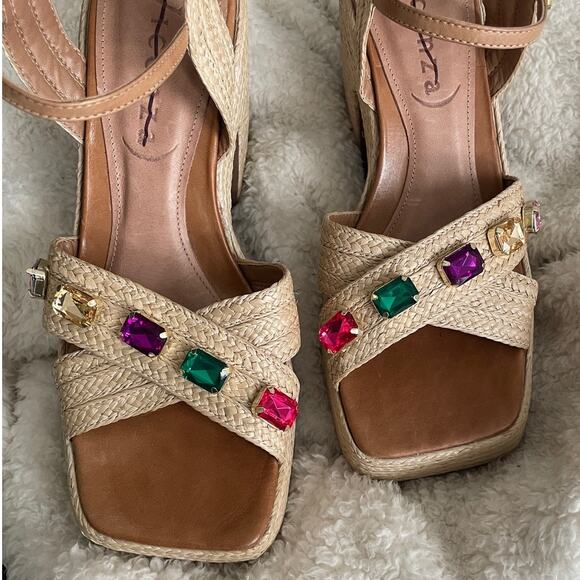 Anthropologie Vicenza Jeweled Summertime Heels - Picture 4 of 7